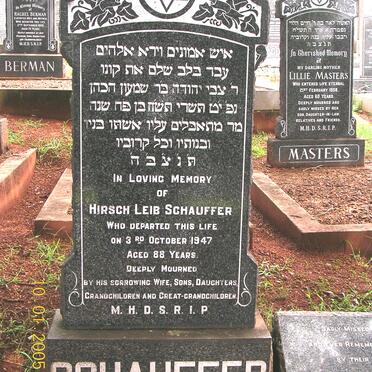 SCHAUFFER Hirsch Leib -1947
