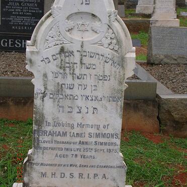 SIMMONS Abraham -1925