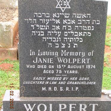 WOLPERT Janie -1974