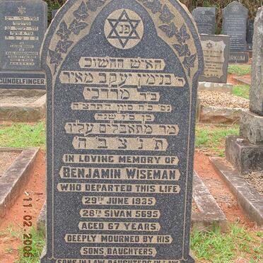 WISEMAN Benjamin -1935