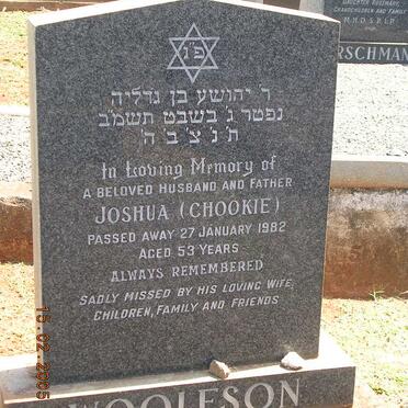 WOOLFSON Joshua -1982