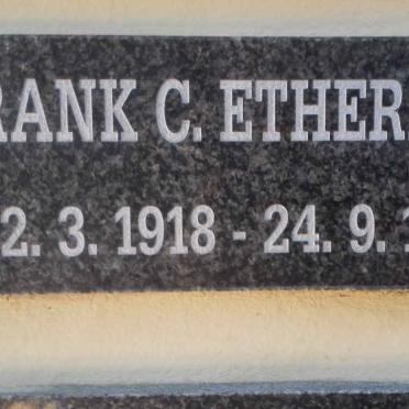 ETHERIDGE Frank C. 1918-1997