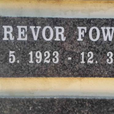 FOWELS Trevor 1923-2000