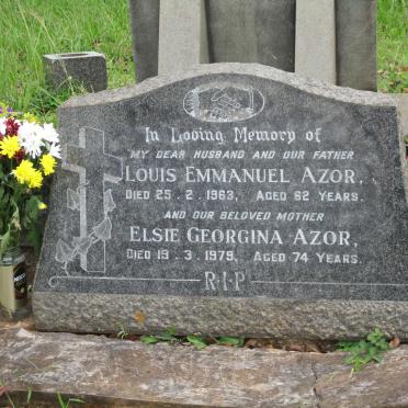 AZOR Louis Emmanuel -1963 &amp; Elsie Georgina -1979 :: AZOR Emmanuel L. -1996
