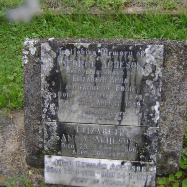 ACHESON George 1873-1949 &amp; Elizabeth Anna -1960 :: ACHESON John Edward 1901-1972