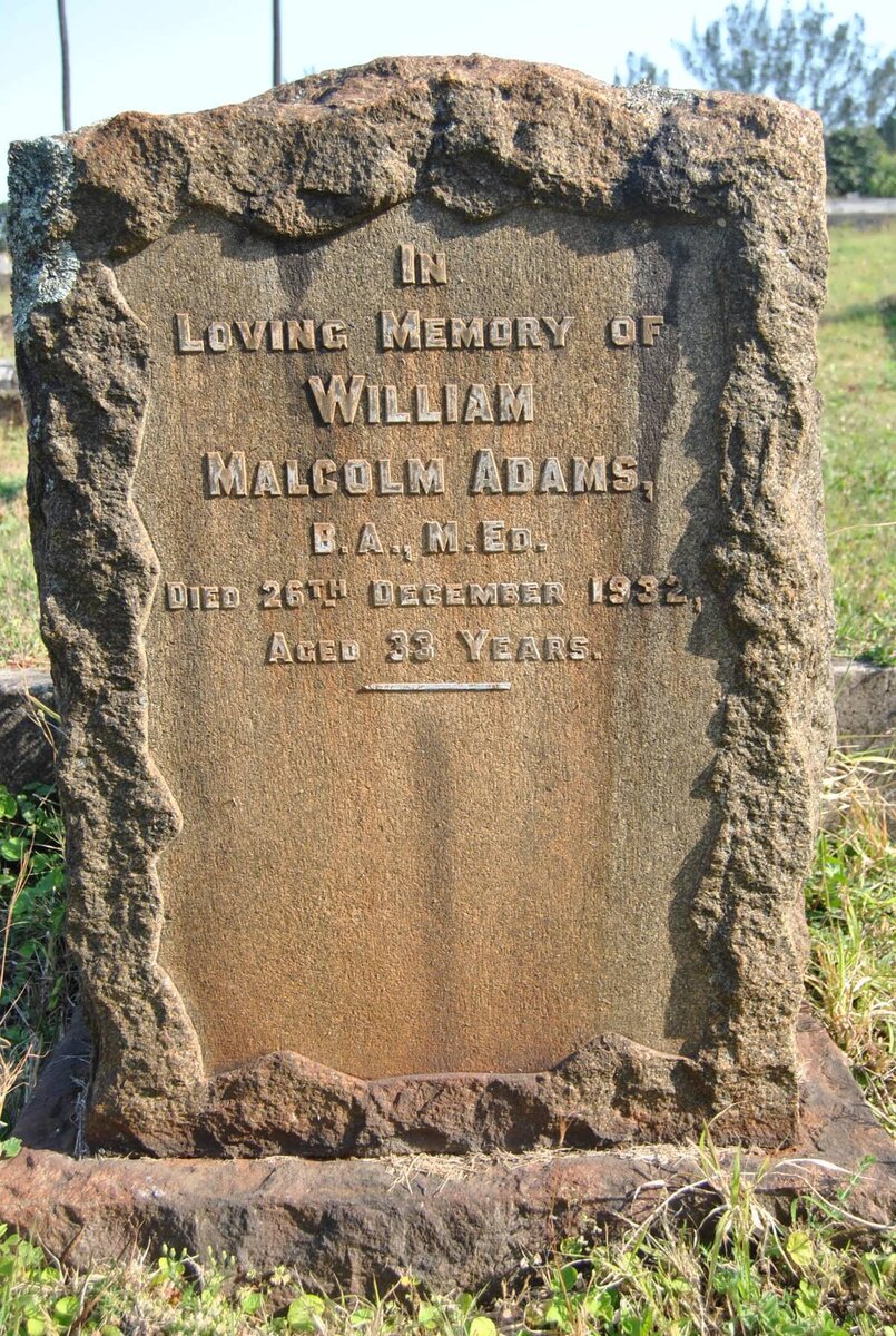 ADAMS William Malcolm -1932