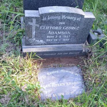 ADAMSON Clifford George 1957-1988 &amp; Jean Helen 1930-2014 