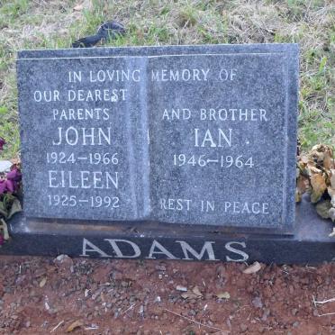 ADAMS John 1924-1966 &amp; Eileen 1925-1992 :: ADAMS Ian 1946-1964