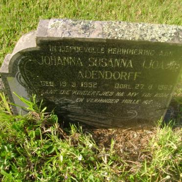 ADENDORFF Johanna Susanna 1952-1963