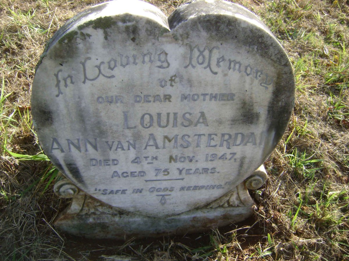 AMSTERDAM Louisa Ann, van -1947