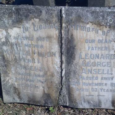 ANSELL Leonard George -1976 &amp; Myrtle Ellen Muriel -1961