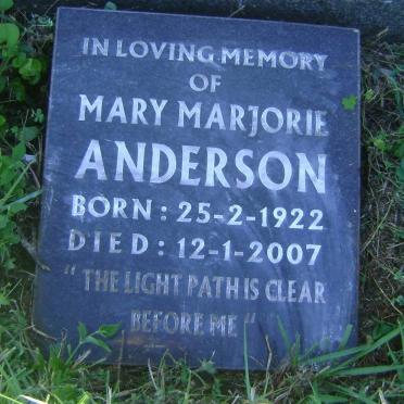 ANDERSON Mary Marjorie 1922-2007