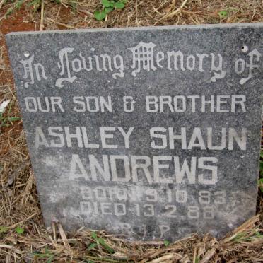 ANDREWS Ashley Shaun 1983-1988