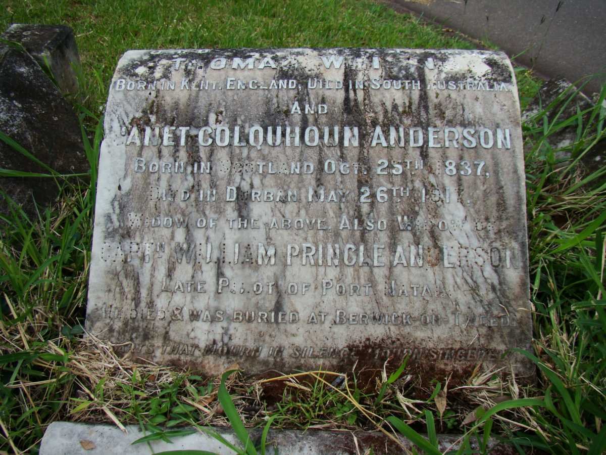 ANDERSON Janet Colquhoun 1837-1917