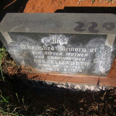 ABRAHAMS Ann Elizabeth 1929-1978