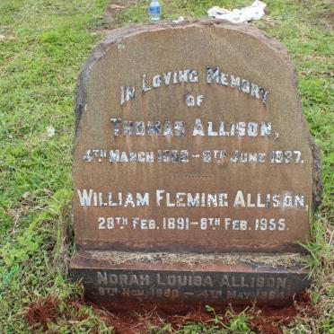 ALLISON Thomas 1882-1937 :: ALLISON William Flemming 1891-1955 :: ALLISON Norah Louisa 1880-1964