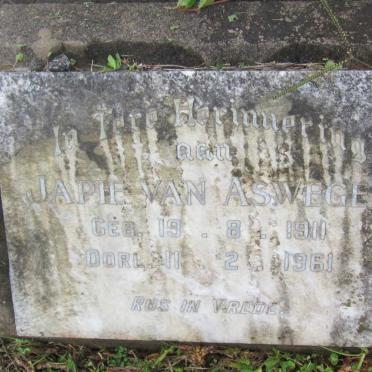 ASWEGEN Jeremy August, van 1911-1961