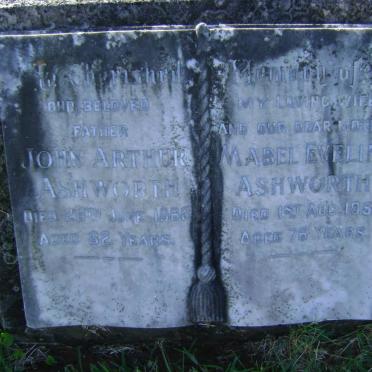 ASHWORTH John Arthur -1962 &amp; Mabel Eveline -1951