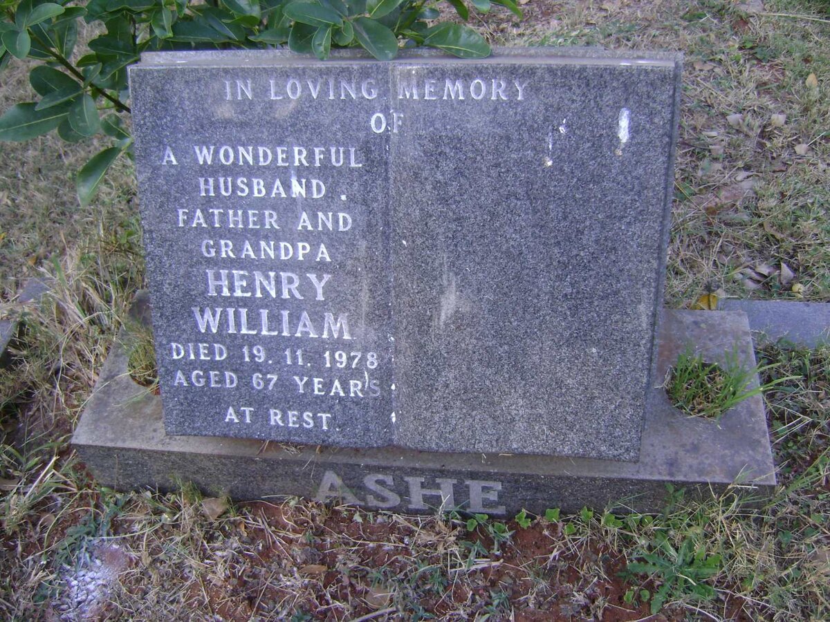 ASHE Henry William -1978