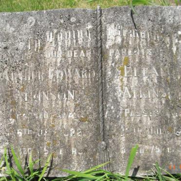 ATKINSON Arthur Edward -1922 &amp; Eleanor -1962
