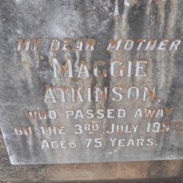 ATKINSON Thomas Samuel -1926 &amp; Maggie -1957