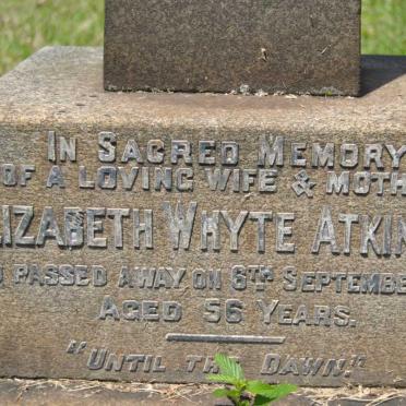 ATKINSON Elizabeth Whyte -1928