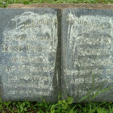 ATKINSON Thomas Samuel -1967 &amp; Irene Phyllis -1957