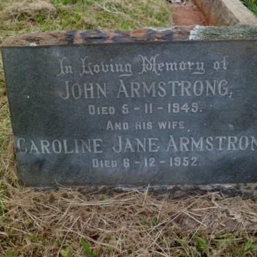ARMSTRONG John -1949 &amp; Caroline Jane -1952