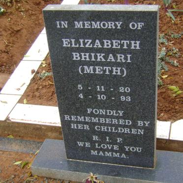 BHIKARI Elizabeth 1920-1993