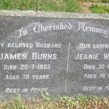 BURNS James  -1963 &amp; Jeanie WALLACE 1969
