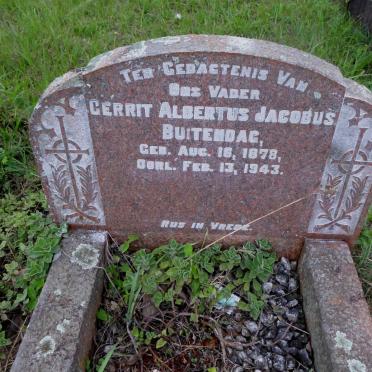 BUITENDAG Gerrit Albertus Jacobus 1878-1943