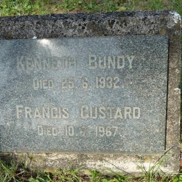 BUNDY Kenneth -1932 :: CUSTARD Francis -1967