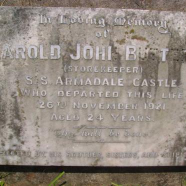 BUTTERISS Harold John -1921