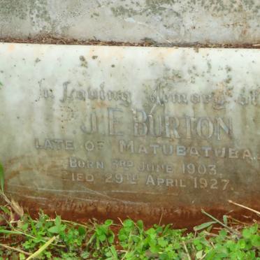 BURTON P.J.E. 1903-1927