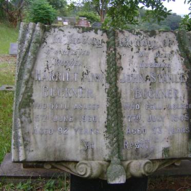 BUCKNER John Stanley -1945 &amp; Harriet Anne -1960