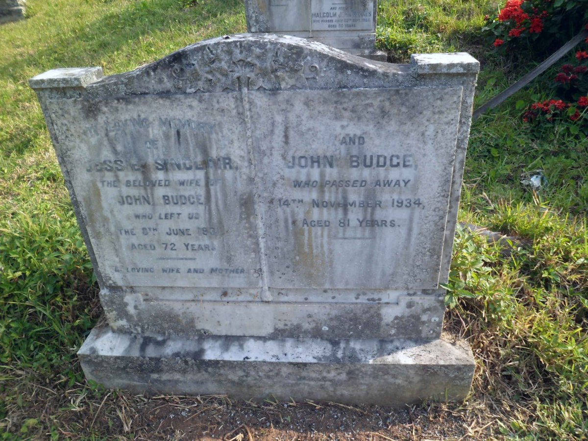 BUDGE John -1934 &amp; Jessie Sinclair -1931