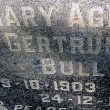 BULL Mary Agnes Gertrude 1903-1974