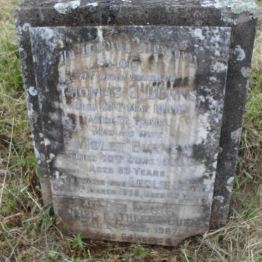 BURNS Thomas C. -1944 &amp; Violet -1955 :: BURNS Leslie John -1958 :: BURNS Muriel Kathleen -1967