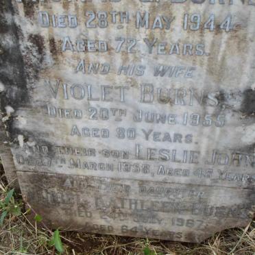 BURNS Thomas C. -1944 &amp; Violet -1955 :: BURNS Leslie John -1958 :: BURNS Muriel Kathleen -1967