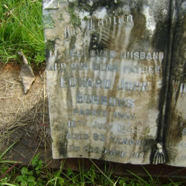 BURROWS Edward John -1949 &amp; Winifred Elvester -1951