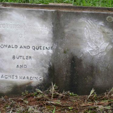 BUTLER Ronald -1956 &amp; Queenie -1995 :: HARDING Agnes -1939