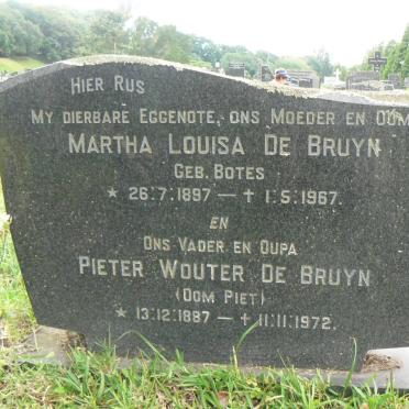 BRUYN Pieter Wouter, de 1887-1972 &amp; Martha Louisa BOTES 1897-1967