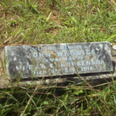 BROKENSHA John Warwick -1916