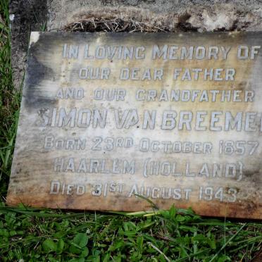 BREEMEN Simon, van 1857-1943