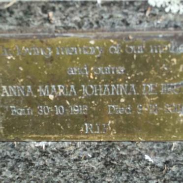 BRUYN Anna Maria Johanna, de 1915-2006