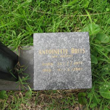 BRITS Antoinette nee WILSON 1971-2007
