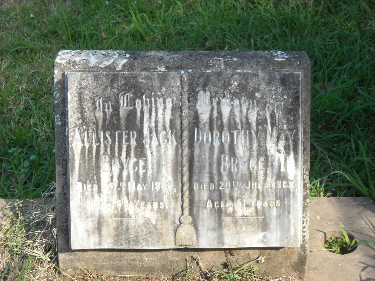 BRYCE Allister Jack -1968 &amp; Dorothy May -1965