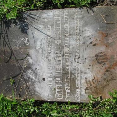 BROWNE Caroline Wylde -1930