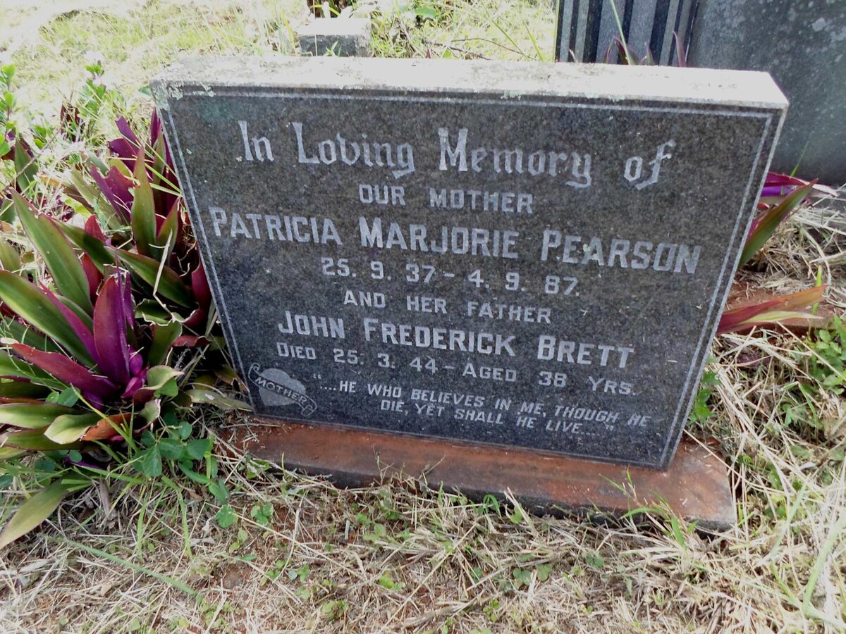 BRETT John Frederick -1944 :: PEARSON Patricia Marjorie 1937-1987