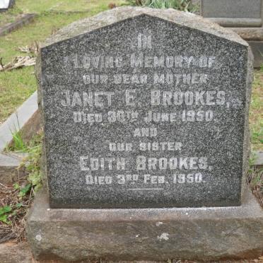 BROOKES Janet E. -1950 :: BROOKES Edith -1950